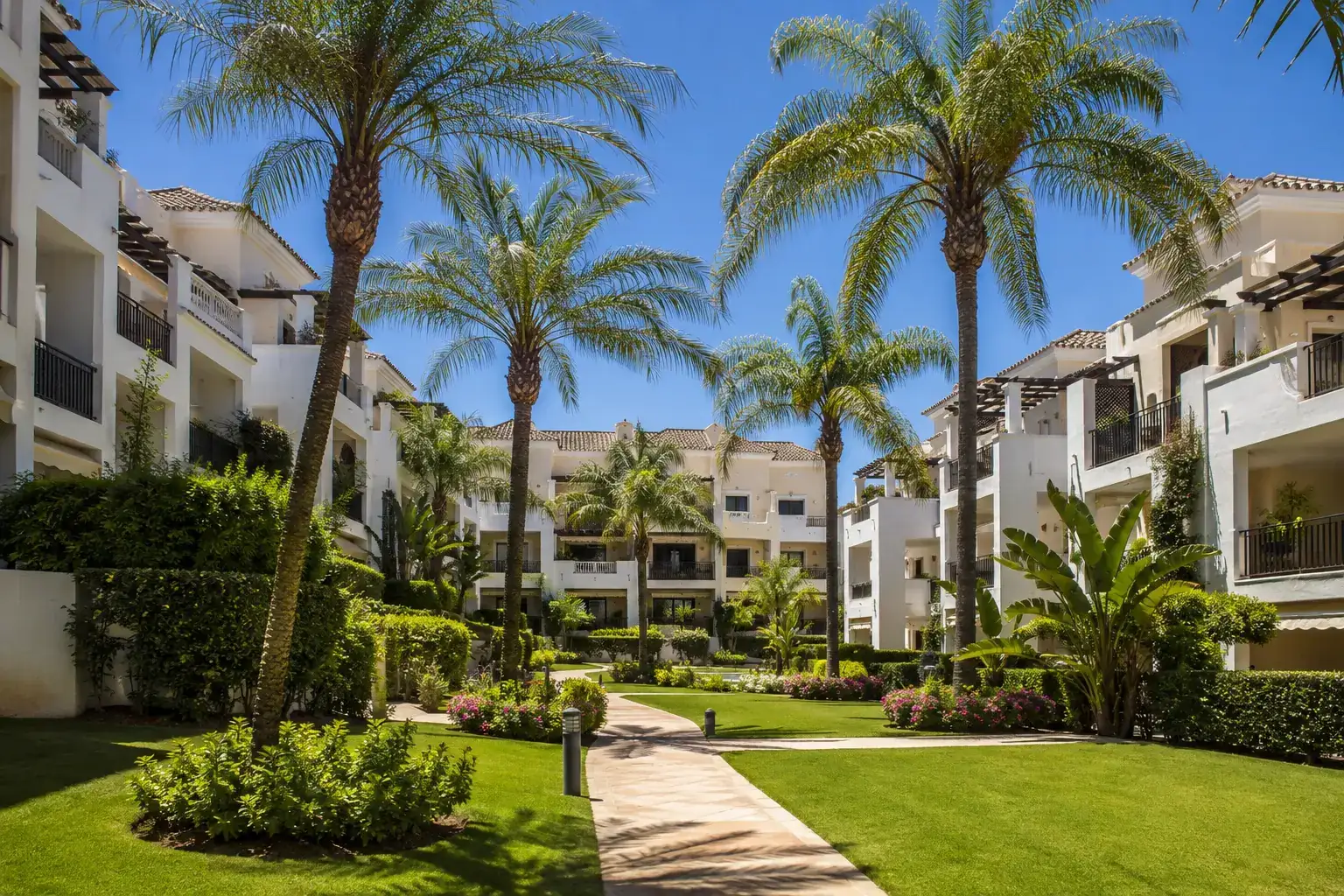 Coastal villa garden on the western Costa del Sol